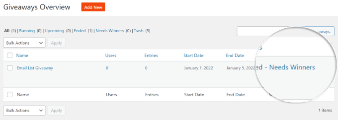 클릭은 승자가 필요합니다 Click needs winners