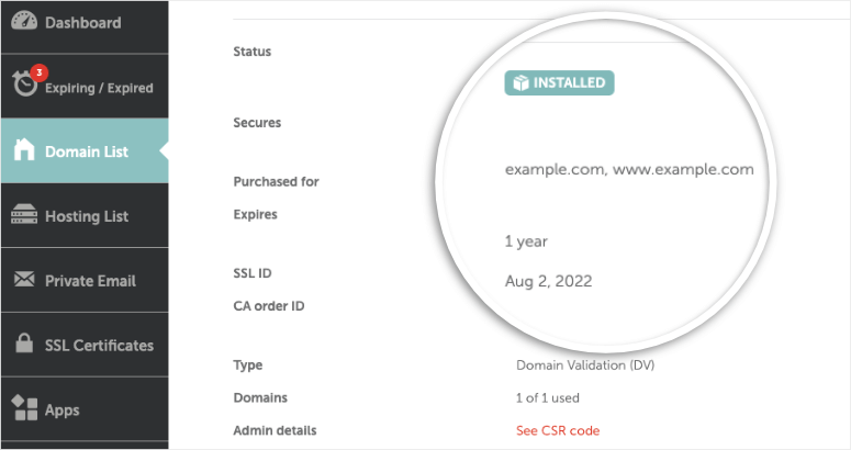 ドメインSSLの有効性-IsItWP-無料のWordPressテーマ検出器 domain ssl validity