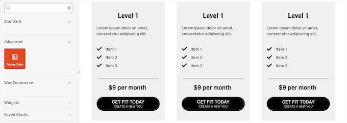Tabla de precios de SeedProd SeedProd pricing table