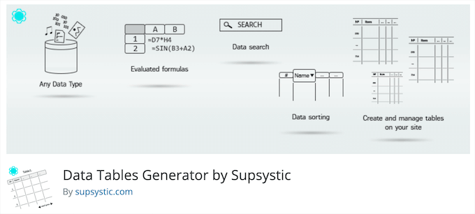 Generador de tablas de datos Data Tables Generator