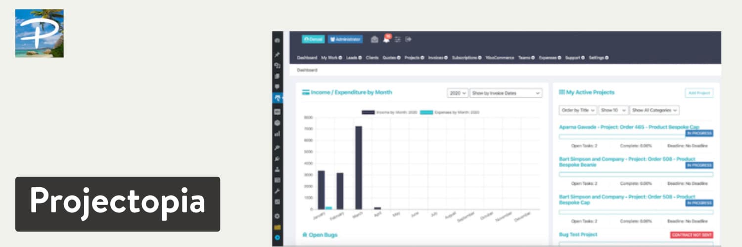 Plugin Projectopia WordPress