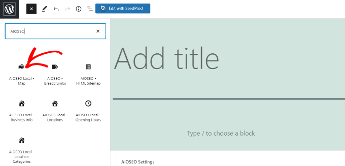 Tambahkan blok peta lokal Add local maps block