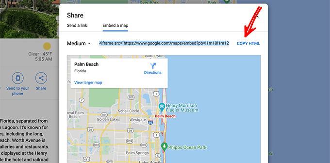 Salin Kode Sematan HTML Google Maps Copy Google Maps HTML Embed Code
