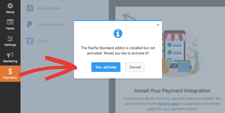 aktifkan addon paypal - IsItWP - Detektor Tema WordPress Gratis activate paypal addon