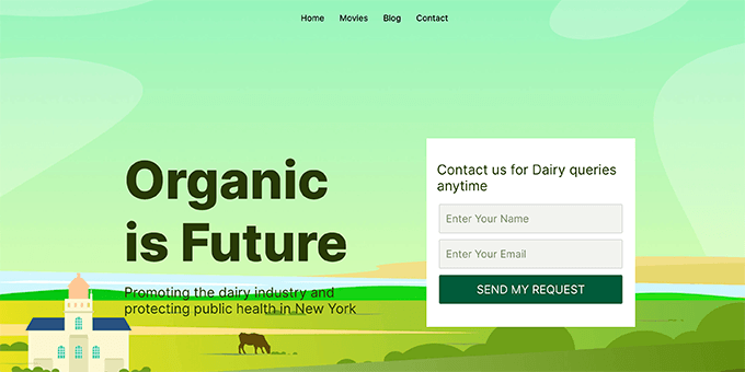 Предварительный просмотр целевой страницы Landing page preview