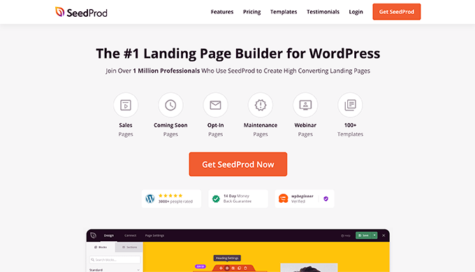 Конструктор целевых страниц SeedProd SeedProd landing page builder