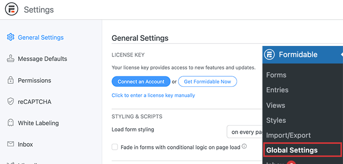 รหัสใบอนุญาตแบบฟอร์มที่น่าเกรงขาม Formidable Forms license key