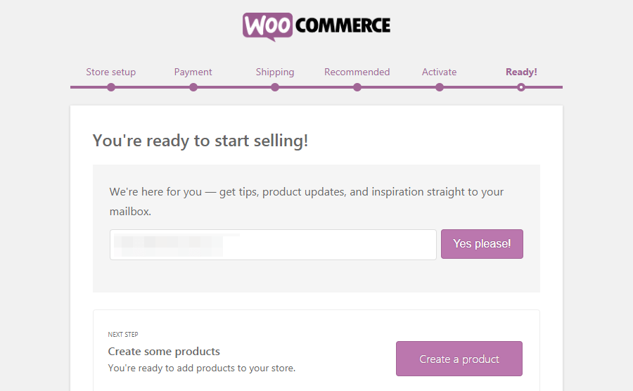 เสร็จสิ้นการตั้งค่า WooCommerce