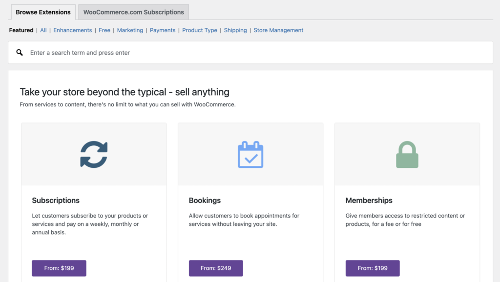 ส่วนขยาย WooCommerce