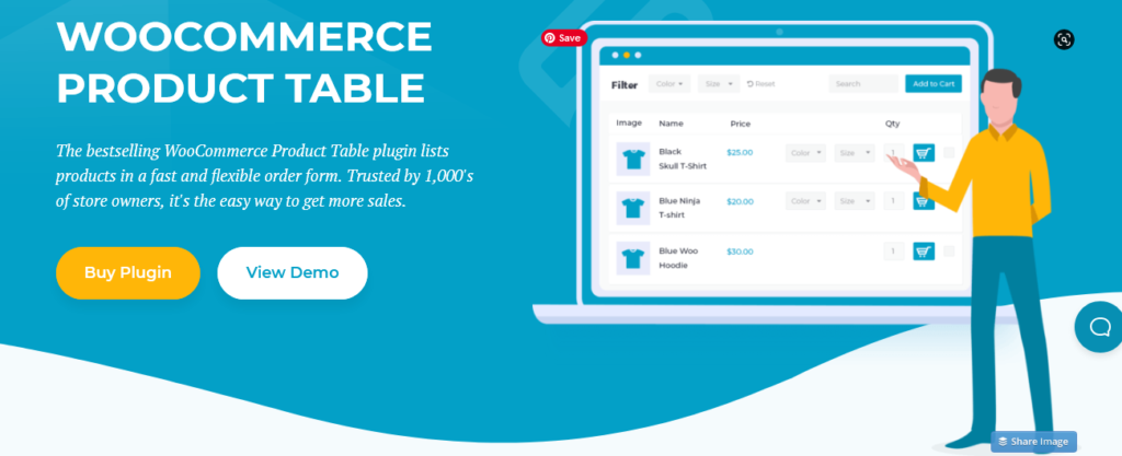tabella prodotti woocommerce