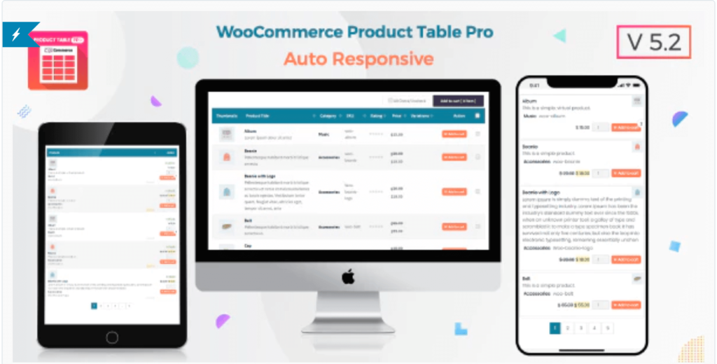 tabella prodotti woocommerce