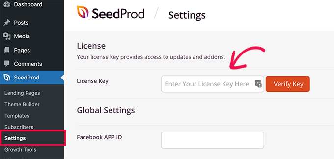 أدخل مفتاح ترخيص SeedProd الخاص بك Enter your SeedProd license key