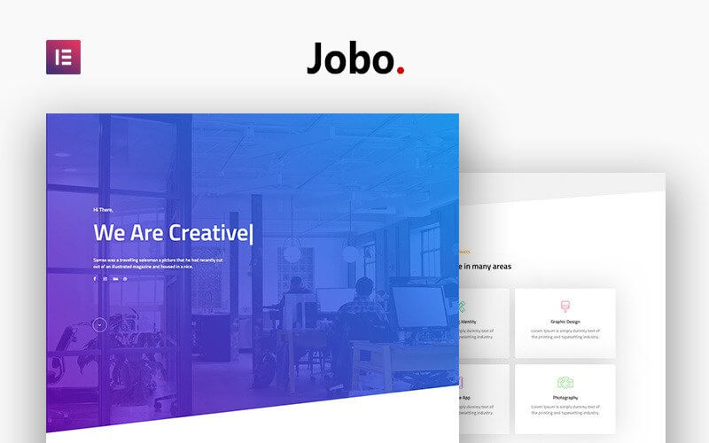 Jobo - Kreatives Portfolio Modernes Elementor WordPress-Theme