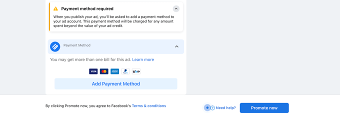 facebookadspromotenow Click the Promote Now Button