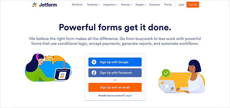 jotform - IsItWP - Detector de temas de WordPress gratuito jotform