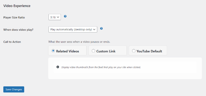 Setări pentru experiența video Video experience settings