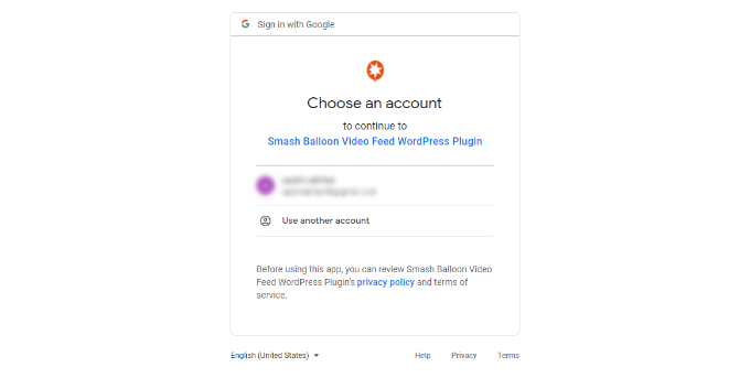 Selectați contul Google Select Google account