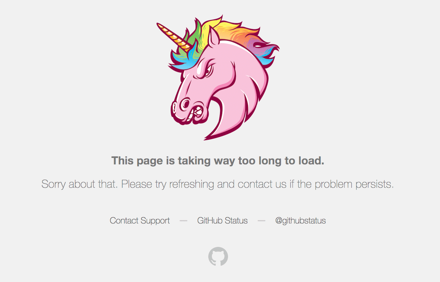 GitHub 自定义的 HTTP 504 错误页面