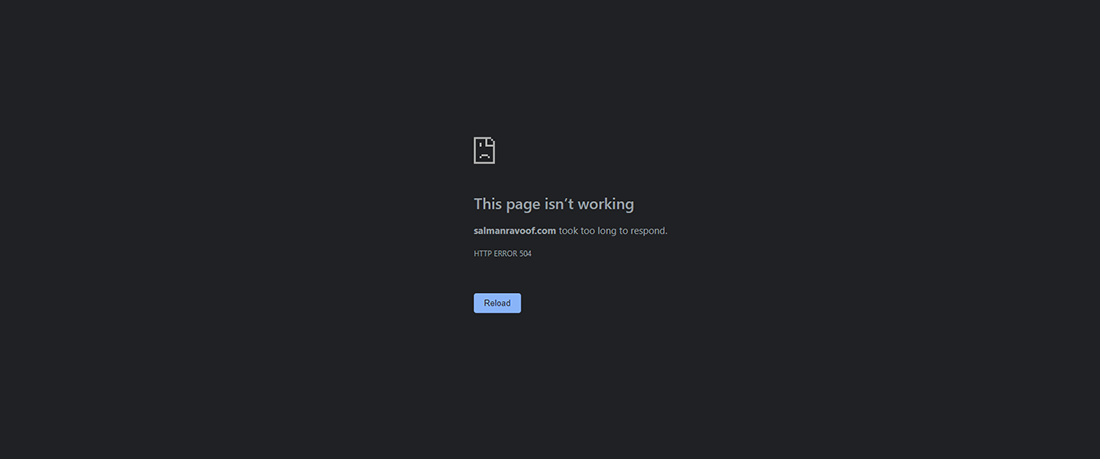 Chrome 浏览器中的 HTTP ERROR 504