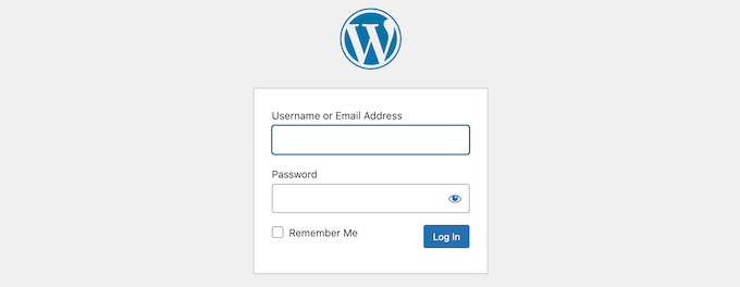 Exemplu de pagină de conectare Login page example
