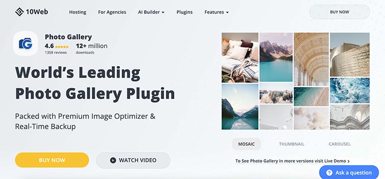 Fotoğraf Galerisi 10Web - IsItWP - Ücretsiz WordPress Tema Dedektörü Photo Gallery 10Web