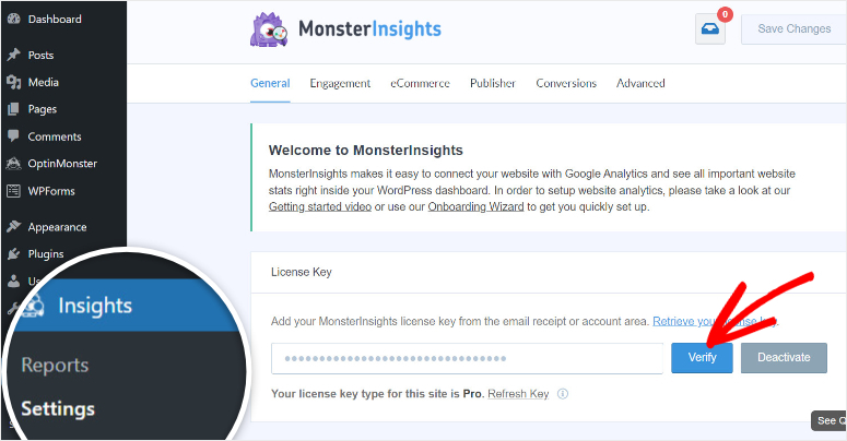 configuração do monsterinsights - IsItWP - Detector de tema WordPress gratuito monsterinsights setup