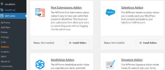 Pengaya kiriman pos oleh WPForms Post submission addon by WPForms