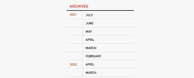 Menampilkan Arsip Bulanan yang Diurutkan Berdasarkan Tahun Displaying Monthly Archives Arranged by Year