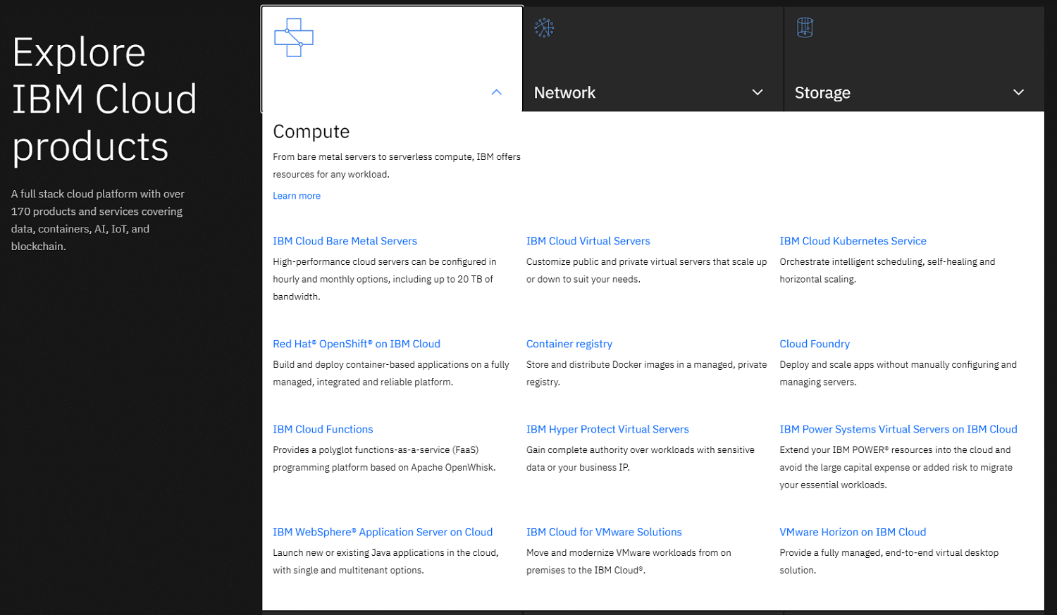 Produk IBM Cloud