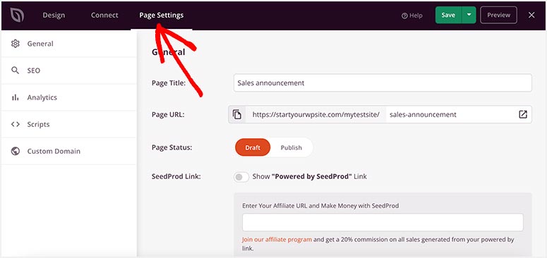 pagesettings - IsItWP - Detector de tema WordPress gratuito