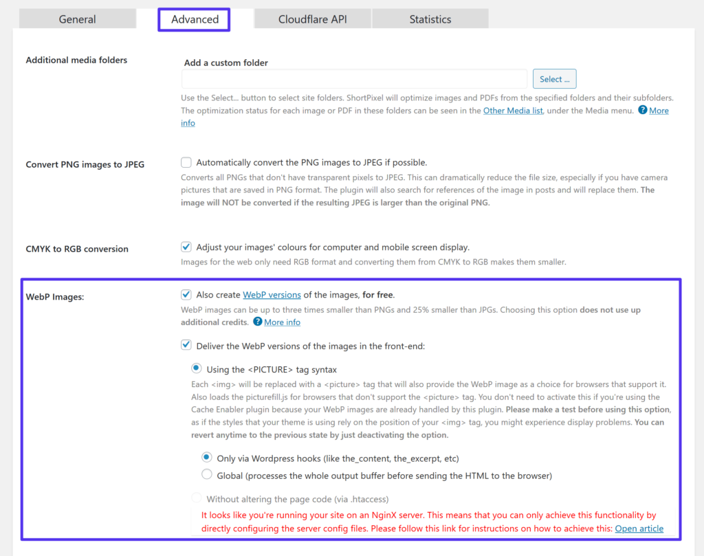 วิธีเปิดใช้งานรูปภาพ WordPress WebP ใน ShortPixel