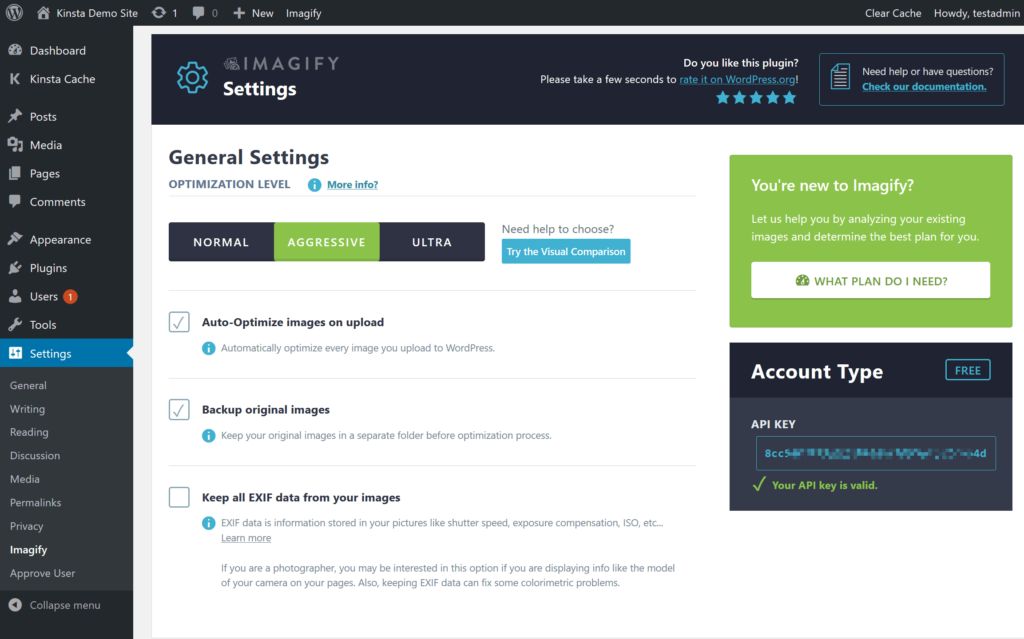 วิธีตั้งค่าระดับการบีบอัดใน Imagify