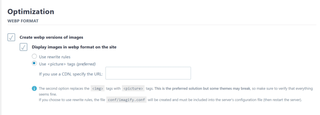 วิธีเปิดใช้งานรูปภาพ WordPress WebP ใน Imagify