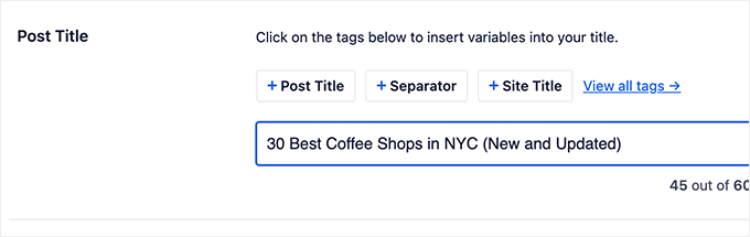 เน้นคีย์เวิร์ดในชื่อโพสต์ Focus keyword in post title