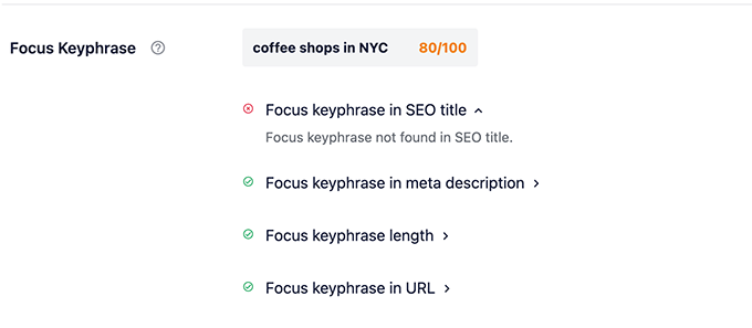 โฟกัสคะแนนคำสำคัญ Focus keyphrase score
