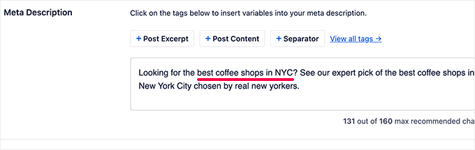 การเพิ่มวลีสำคัญในคำอธิบายเมตา Adding focus keyphrase in meta description