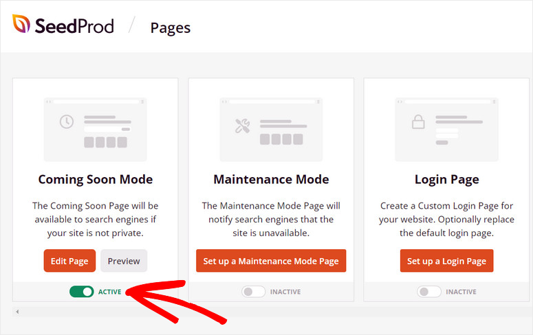 włącz tryb wkrótce - IsItWP - Darmowy wykrywacz motywów WordPress enable coming soon mode