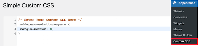 เพิ่มโค้ดด้วยปลั๊กอิน Simple Custom CSS Add code with Simple Custom CSS plugin