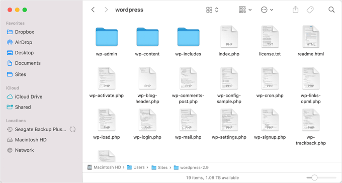 ดาวน์โหลดและแตกไฟล์ WordPress Download and Unzip WordPress