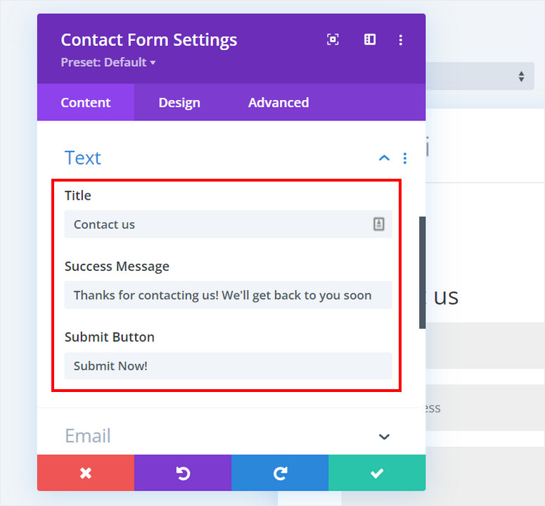 ชื่อแบบฟอร์ม Divi และการตั้งค่า - IsItWP - ฟรี WordPress Theme Detector divi form name and settings
