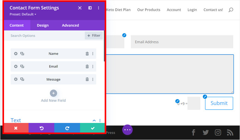ตัวแก้ไขแบบฟอร์มติดต่อ Divi - IsItWP - ตัวตรวจจับธีม WordPress ฟรี divi contact form editor