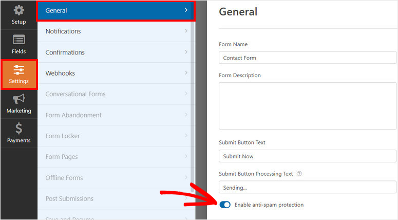 การตั้งค่าทั่วไป wpforms - IsItWP - ฟรี WordPress Theme Detector general settings wpforms