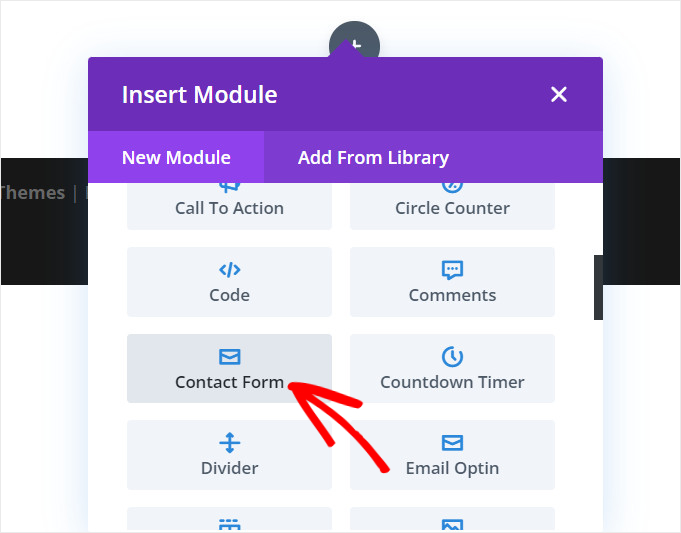 โมดูลแบบฟอร์มการติดต่อ - IsItWP - ฟรี WordPress Theme Detector divi contact form module