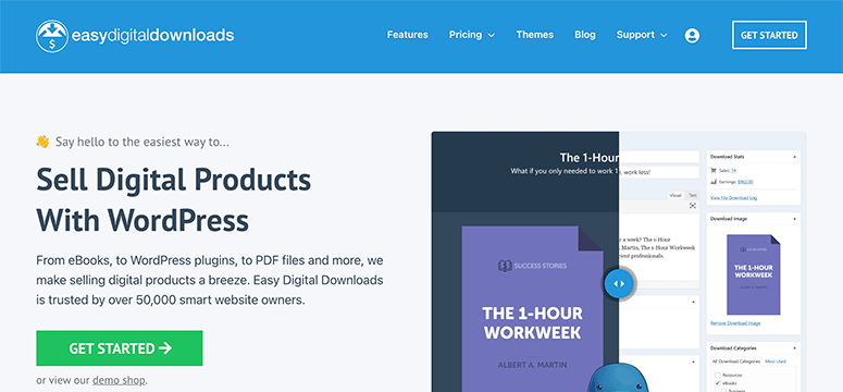 easydigitaldownloads - IsItWP - Detector gratuit de teme WordPress easy digital downloads bigcommerce alternatives