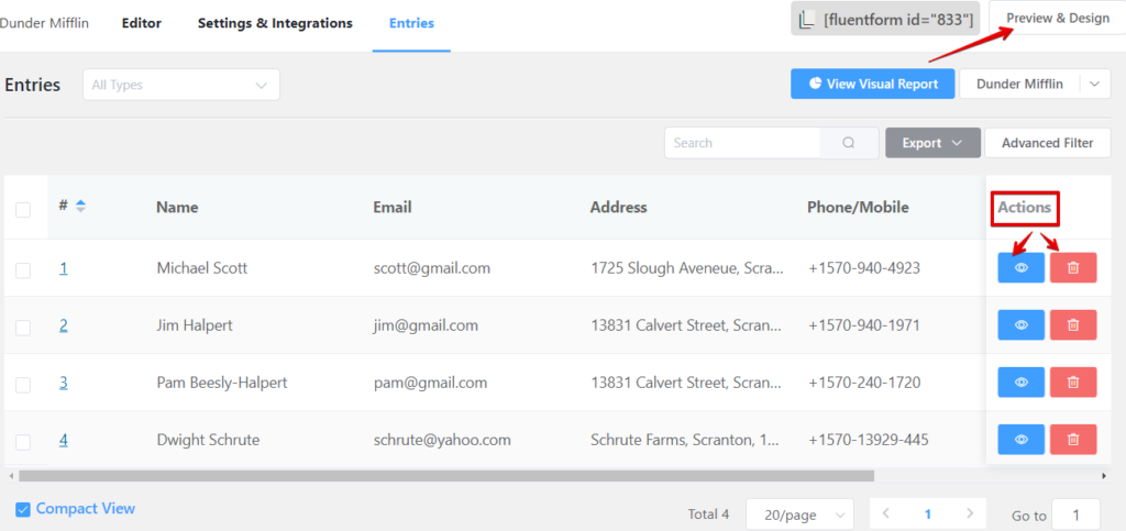 วิธีแสดงรายการแบบฟอร์มในตาราง WordPress