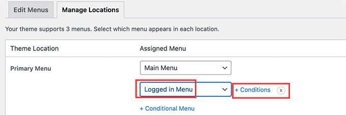Выберите меню, которое хотите показать Select menu you want to show