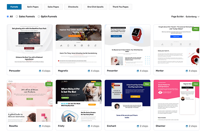 ไลบรารีเทมเพลต WooFunnels WooFunnels Template Library