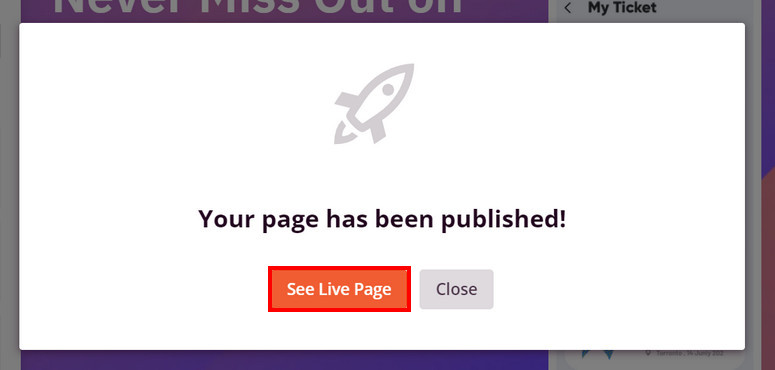 app landing page published