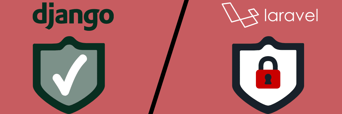 توضيح للمقارنة الأمنية بين Django و Laravel.