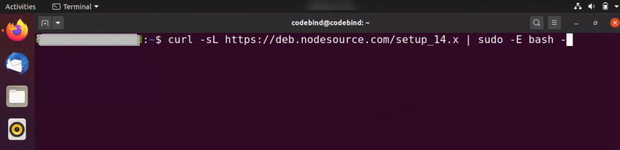 UbuntuへのNode.jsのインストールを開始します。
